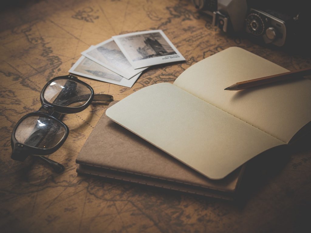 notepad, glasses, travel, planning, page, notes, paper, vacation, trip, desk, photographs, write, concept, old, retro, antique, vintage, classic, travel, travel, travel, travel, travel, planning, paper, write, vintage-1130743.jpg